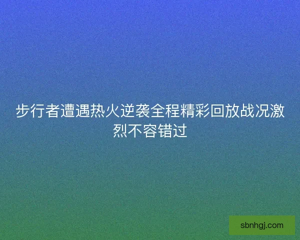 步行者遭遇热火逆袭全程精彩回放战况激烈不容错过