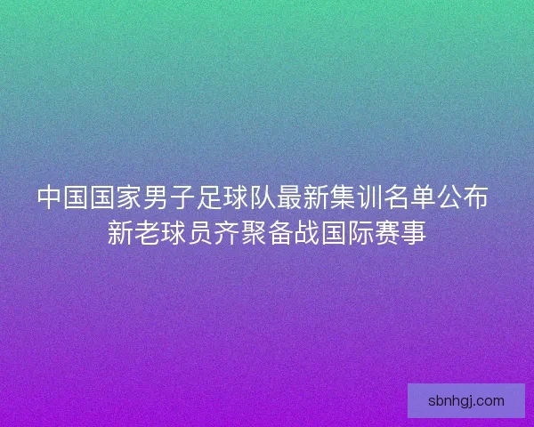 中国国家男子足球队最新集训名单公布 新老球员齐聚备战国际赛事